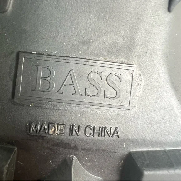 BASS Anchorage Low Top Suede & Rubber Duck Boot Shoes Women 9M Lace Up Black Red - Picture 10 of 16